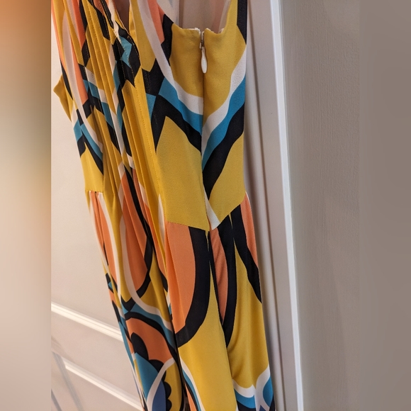 Anthropologie rich multicolored silky dress with pockets, size 4. Worn once - Picture 7 of 8